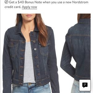 Barely worn dark blue Kut from the Kloth classic jean jacket